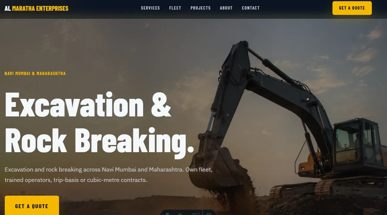 Al Maratha Enterprises website home page